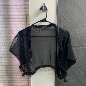 *VINTAGE* Shrug w/ Gold Chain Details